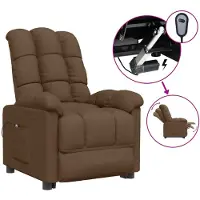 Syfax Relaxsessel Elektrisch Braun Stoff