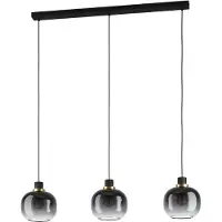 Eglo Glas Hängelampe Oilella, dimmbar, schwarz, für Wohn- / Esszimmer, Glas, Pendelleuchte