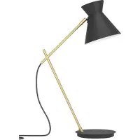Eglo AMEZAGA Tischleuchte Tischbeleuchtung - L35,5 x B16 x H57,5 cm - schwarz, messing - 1X10W exkl. - IP20