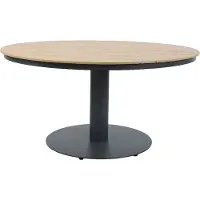 Axi Jay runder Gartentisch aus Polywood in Holzoptik Ø 150 cm | Esstisch Wetterfest für den Garten / Terrasse / Outdoor mit Gestell in Anthrazit |