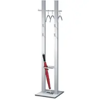 Kerkmann Garderobenständer silber m. Kleiderbügelst.,8 Hk.