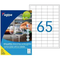 Agipa Universal-Etiketten, 38 x 21,2 mm, weiá, rechteckig
