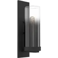 Eglo Wandlampe Toothhill, Wandleuchte Rauchglas, Schlafzimmerlampe aus Metall in Schwarz und Glas bedampft in Schwarz-transparent, E27 Fassung