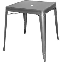 Bolero Bistro quadratischer Bistrotisch aus Stahl Grau 66cm
