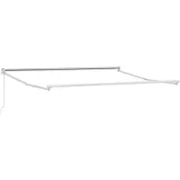 vidaXL Ausziehbarer Sonnenschirmrahmen Weiß 300 x 250 cm Aluminium