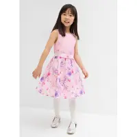 Bonprix Midikleid regular fit, aus Baumwolle, festlicher Stil, mit Blumendruck, ärmellos