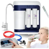 AQUAPHOR Ro-202S Pro Umkehrosmoseanlage Mit 5 L Tank, Pumpe, Tds Display, Mineralisierung, 365 L/Tag, Wasserfilter Für Trinkwasser