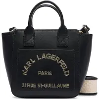 Karl Lagerfeld Mini Shopper Leder Schwarz