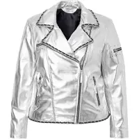Angel of Style Lederjacke in silber | Gr.: 52