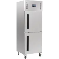 Polar Serie G Gefrierschrank Edelstahl mit geteilter Tür 600L