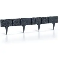 Prosperplast Rasenkante 'Stone' 3,9m Steinoptik Beeteinfassung Kunststoff Garten flexibel matt