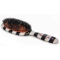 Rock & Ruddle Haarborstel Black & White Stripes With Gold Dots
