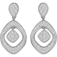Diamant Exquis Ohrringe aus 585 Weißgold mit Diamant | Gr.: onesize