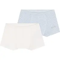 Petit Bateau Boxershorts - 2er-Pack - Weiß/Blau - - 2 Jahre (92) - Boxershorts
