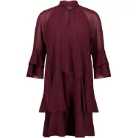 Vera Mont Cocktailkleid im Boho Style in Strong Aubergine | Gr.: 42