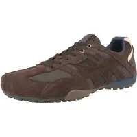 Geox Dunkelbraune Herren-Sneaker mit Schlangenmuster 43
