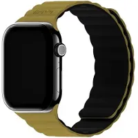 Holdit Silikonarmband Magnet für Apple Watch | 38/40/41/42 mm - Warm Olive / Black