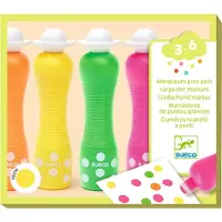 Djeco Punktmarker - 4 st. - Neon - - One Size - Buntstiftsets