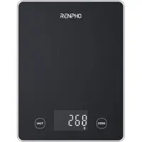 Renpho Calibra T001 Smart Digital Küchenwaage - Nährwertanalyse - App-Unterstützung - mit Tara-Funktion - Schwarz