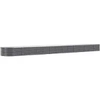 vidaXL Hochbeet Pulverbeschichteter Stahl 620x80x36 cm Anthrazit 1179773