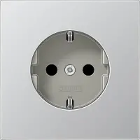 JUNG Steckdose 1f alu mt LS UP IP20 ZP AL1521