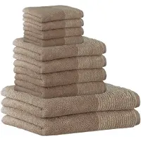 Cawoe Handtuch Set, 10-tlg. - C Two-Tone, 2x Duschtuch, 4x Handtuch, 4x Gästetuch Sand / Set