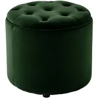 CLP Sitzhocker Pantin Samt Samt HBT: 42x44x44 cm grün