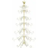 vidaXL Metall Weihnachtsbaum Gold 180 cm Pulverbeschichteter Stahl 42019184