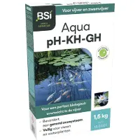 Bsi Aqua pH-KH-GH - Biologisches Gleichgewicht für Teichwasser - 1,5 kg - Stellt das biologische Gleichgewicht des Teichwassers wieder her - Korrigiert die Gesamthärte (GH) und die Karbonathärte (KH)