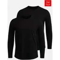Tazzio 2er-Pack: Langarmshirt "E108" in Schwarz | Gr.: M