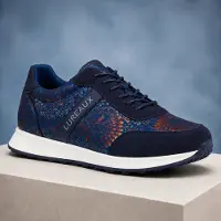Lureaux Blue Desert Lotus Runners - - Schöne bunte Schuhe - Einzigartiger Druck - Herren