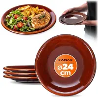 Kadax Speiseteller 24 cm, Steingut, 4er-Set