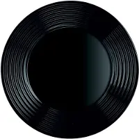 Luminarc 24 x ARCOROC Speiseteller, Form HARENA, schwarz, Durchmesser: 25 cm