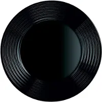 Luminarc 24 x Harena Uni schwarz Dessertteller flach 19cm * - Noir (gehärtet)