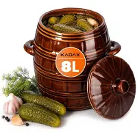 Kadax Steinzeugfass zum Einlegen von Kohl 8L