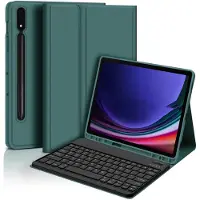 INF Bluetooth Tastaturhülle für Samsung Tab S6 Lite 10.4 Zoll - Dunkelgrün