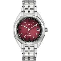 Bulova 96B401 Herrenuhr Jet Star Stahl/Weinrot