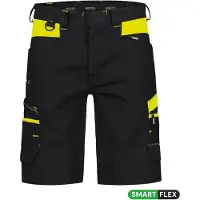 Dassy Manilla Stretch-Arbeitsshorts, 4-Way-Stretch, Cordura, OEKO-TEX schwarz/neongelb 54