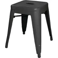 Bolero Bistrohocker aus Stahl schwarz (4 Stück)