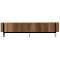 CALICOSY - TV-Möbel mit 2 Klapptüren und Metallfüßen, L180 cm - ATLAS