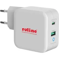Roline USB Ladegerät 2P. 1xPD+ 1xQC3.0 max. 65W
