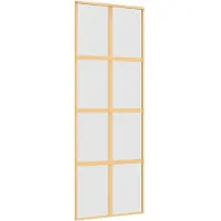 vidaXL Schiebetür Golden 76x205 cm Matt ESG-Glas und Aluminium