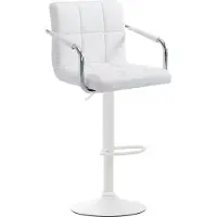 CLP Barhocker Lucy V2 höhenverstellbar und drehbar weiß Gestell Farbe weiß