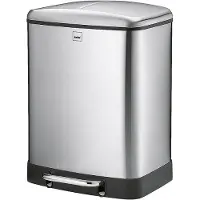 kela Abfalltrennkorb, 2 x 12 l, 37 x 34 x 50 cm, satiniert metallic Davino /