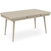 Idimex Gartentisch SUNNY, champagner - Outdoor Tisch ausziehbar bis 200cm, pulverbeschichtetes Aluminiumgestell, wetterfest & UV-beständig, ideal für Garten und Terrasse