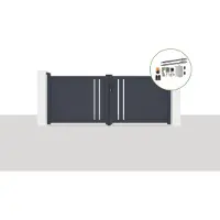 Casanoov Elektrisches Flügeltor 3x1,2m GIONA + TANKER B250 Motorisierung