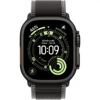 Apple Trail Loop Armband für Watch | 44/45/46/49 mm - Größe M/L - Charcoal Black / Black Titanium