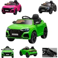 Es-toys Kinder Elektrofahrzeug Audi RS Q8 lizenziert Kunstledersitz EVA-Reifen grün
