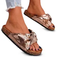 Permani Damen Pantoletten Kork Hausschuhe Sommer Freizeit Schuhe Wendy Gr.37
