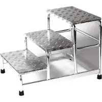 SZ Metall Alu-Montagetritt 3-stufig, HxBxT: 58x61x89cm, Marke: Szagato (Podestleiter, Arbeitspodest, Stufentritt, Tritt)